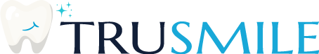 official logo of trusmile black version on transparent backgorund